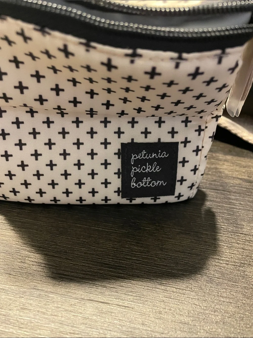 Petunia Pickle Bottom Gray and Black Baby Bag BONUS PPB Packing Cube